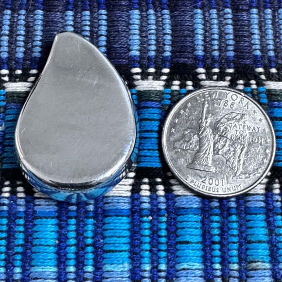 Teardrop Pendant Sterling Silver 925 Signed SU C Thailand - Picture 5 of 8